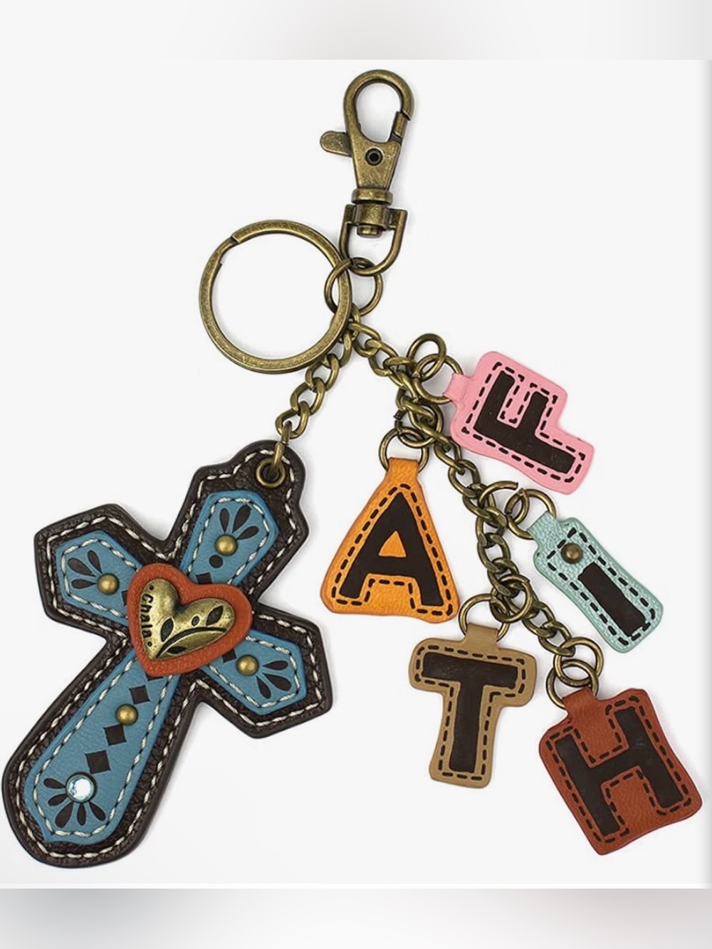 Chala cross faith keychain bag charm NWT